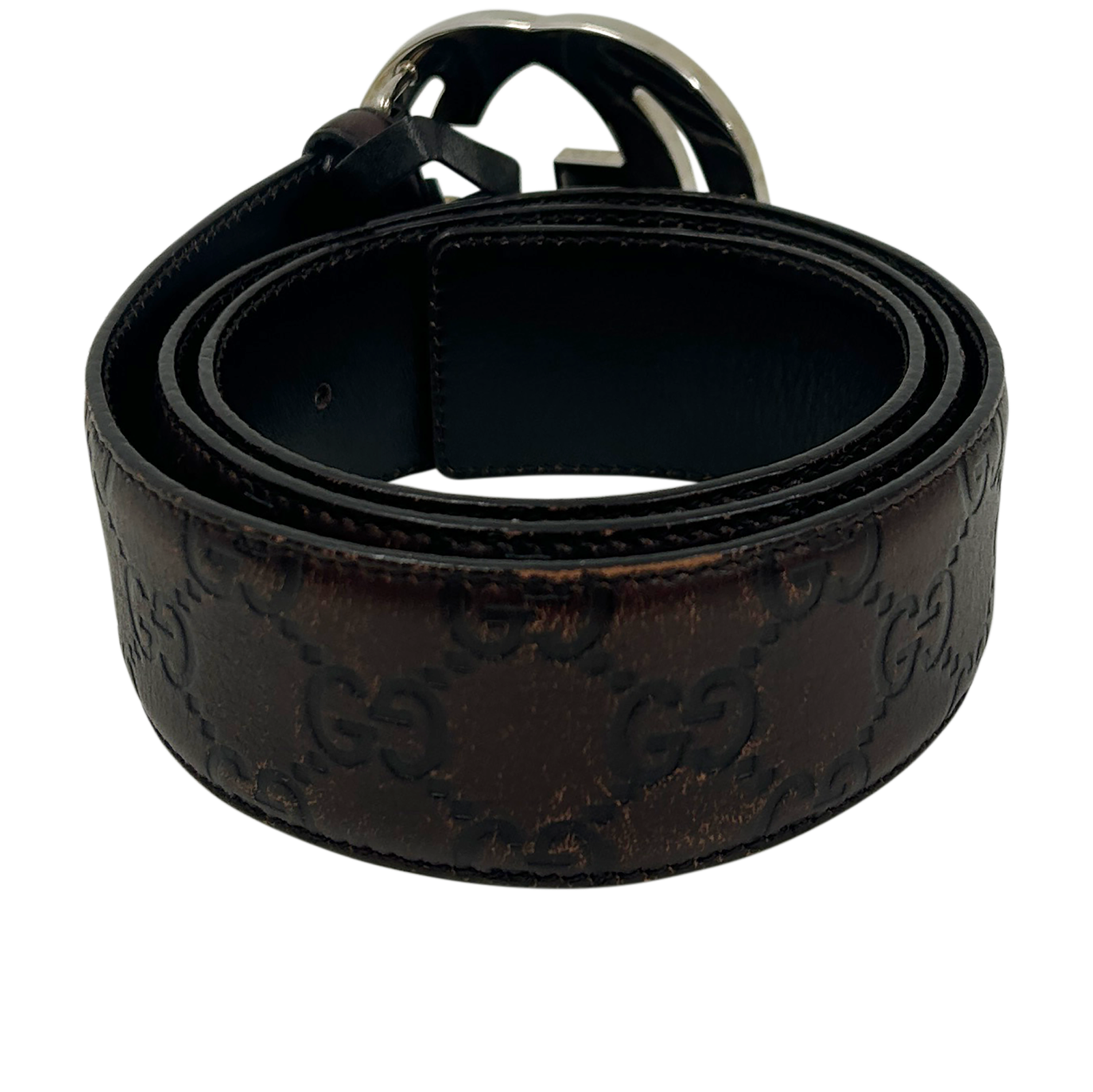 Gucci Cintur�n GG Interlocking, 180&euro;, Accesorios, Marrón, Animal - Piel, Vista trasera