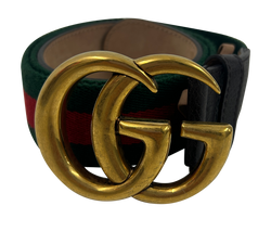 Gucci Cinturón, Interlocking, Tejido, Verde/Rojo,4094