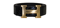 Hermes Cinturon, Cocodrilo, Negro,95,3,X,2016