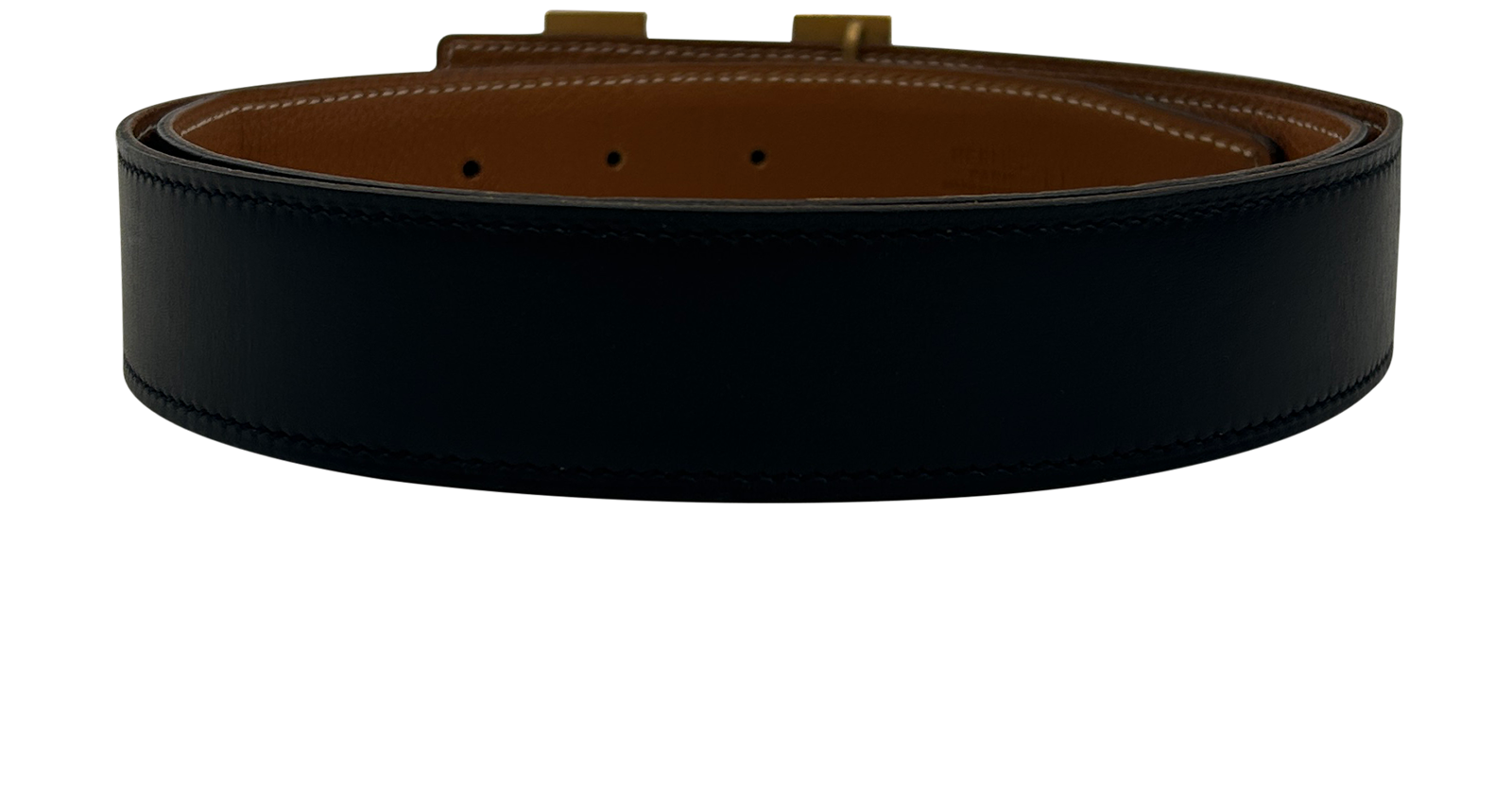 Hermés Cinturón, 590&euro;, Accesorios, Marrón/Negro, Animal - Piel, Vista trasera