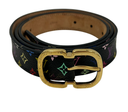 Louis Vuitton Cinturón,Murakami,Negro,M9586,90CM,3*