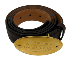 Louis Vuitton Cinturón,Hebilla Dorado,Piel,Marrón,M9838,100CM,DB,BX,3*