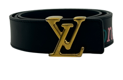 Louis Vuitton Cinturon, Piel, Negro, Multicolor, MI0078,3*