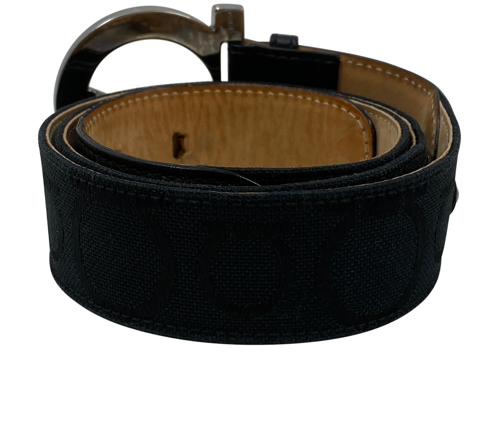 Salvatore Ferragamo Cinturon 85, 60&euro;, Accesorios, Negro, Tejido - General, Vista trasera