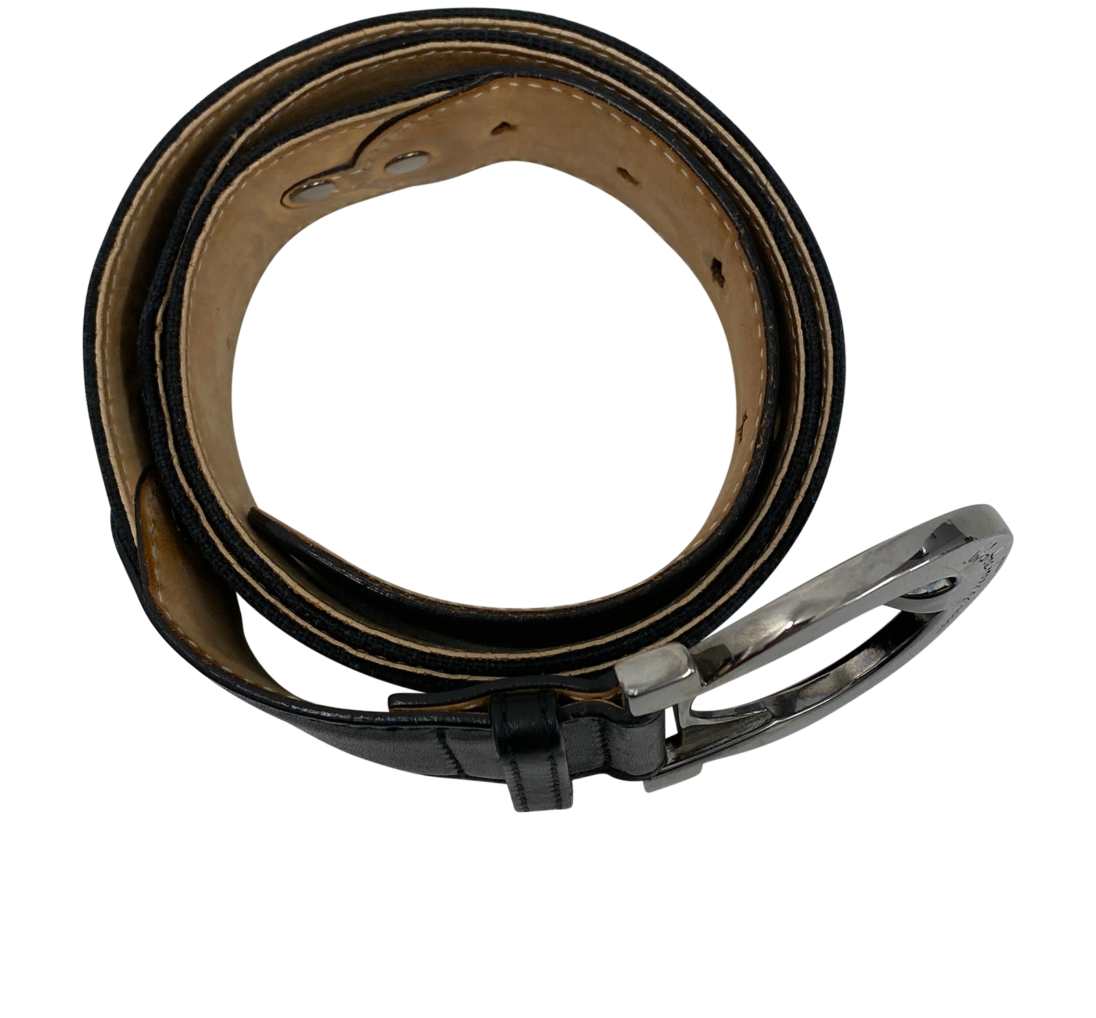 Salvatore Ferragamo Cinturon 85, 60&euro;, Accesorios, Negro, Tejido - General, Vista interior