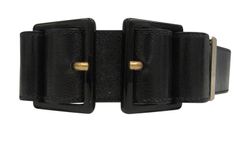 Cinturón Doble Hebilla, Charol, Negro, 1694, 80cm, DB, 3