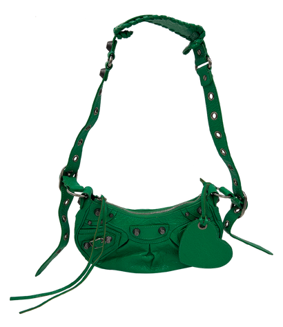 Le Cagole, 950&euro;, Bolso, Verde, Animal - Piel, Vista frontal