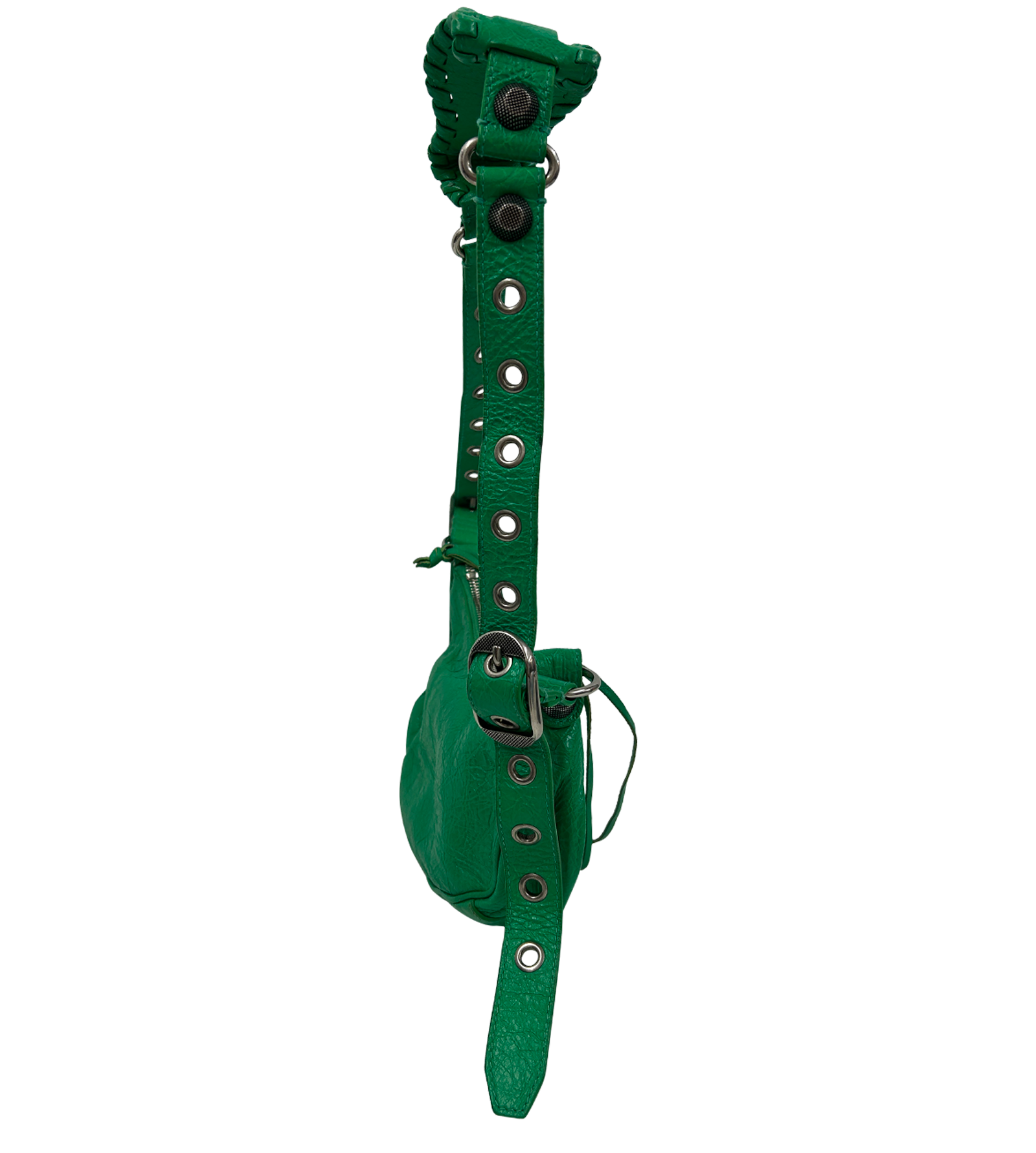 Le Cagole, 950&euro;, Bolso, Verde, Animal - Piel, Vista lateral