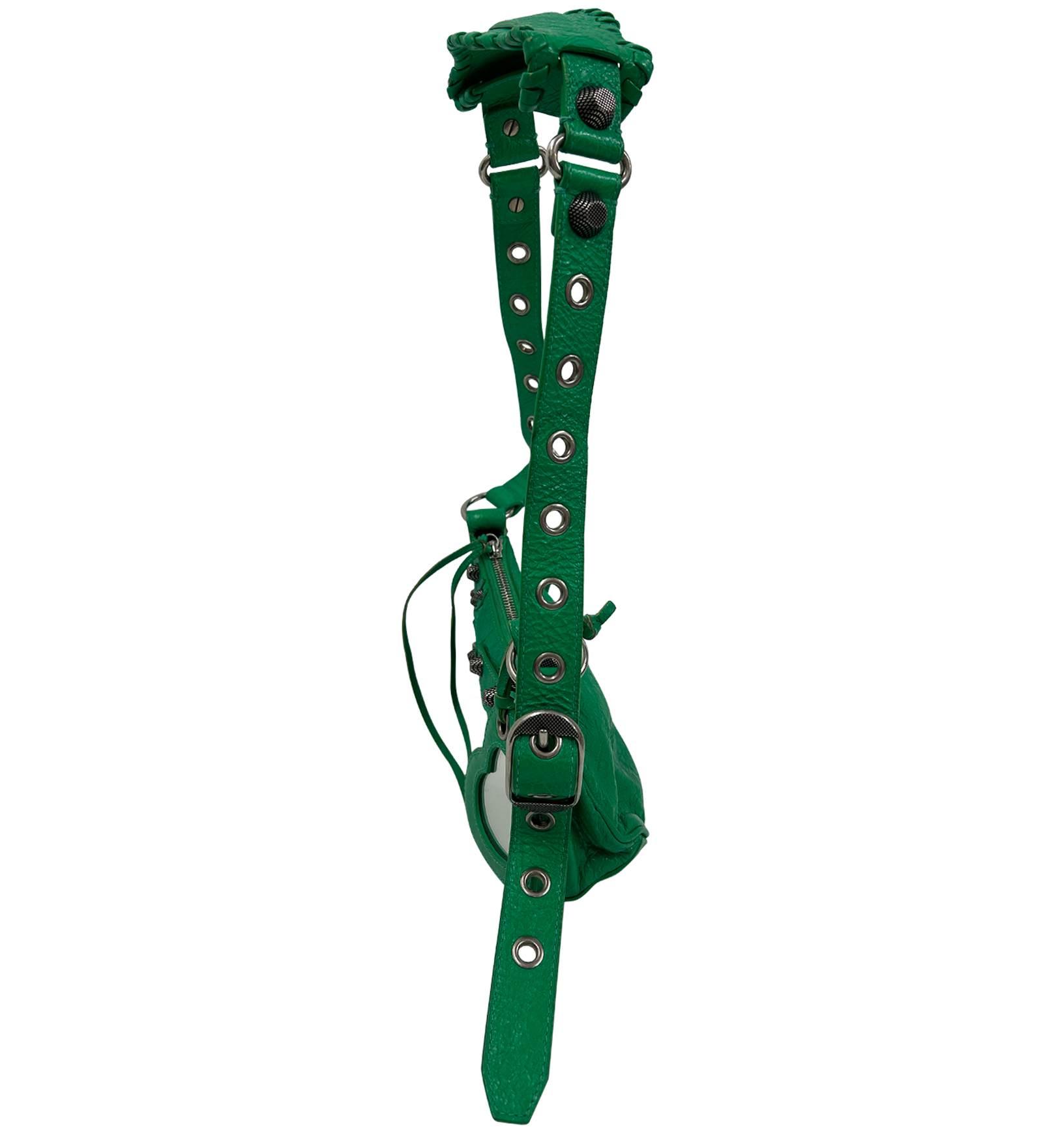 Le Cagole, 950&euro;, Bolso, Verde, Animal - Piel, Vista inferior