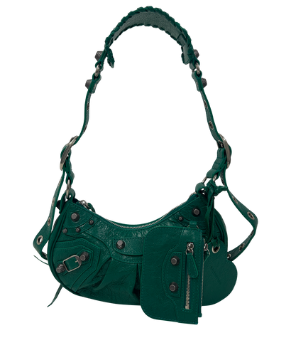 Le Cagole, 790€, Bolso, Verde, Animal - Piel, Vista frontal