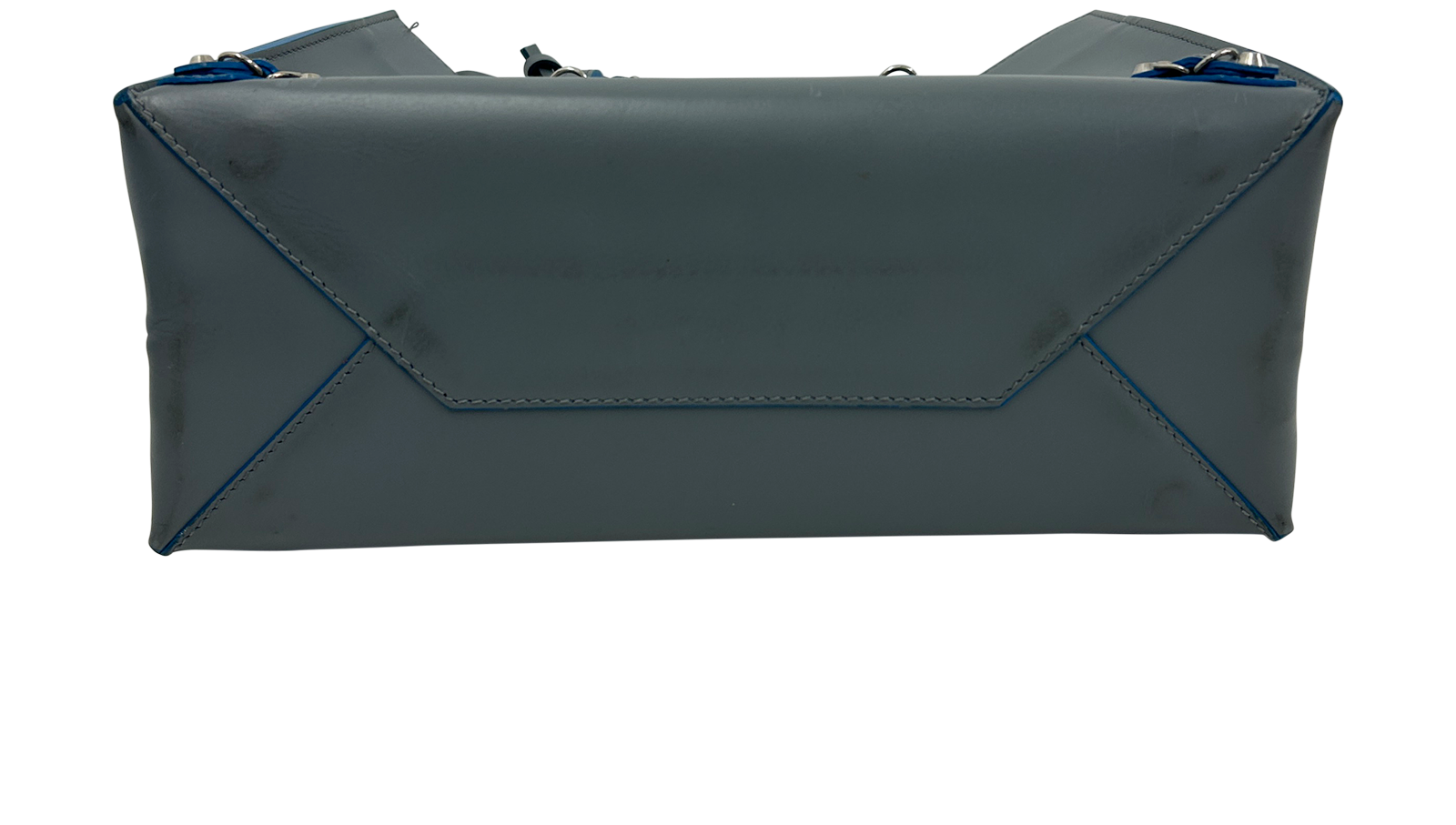 Papier Mini A6, 410&euro;, Bolso, Azul/Gris, Animal - Piel, Vista superior