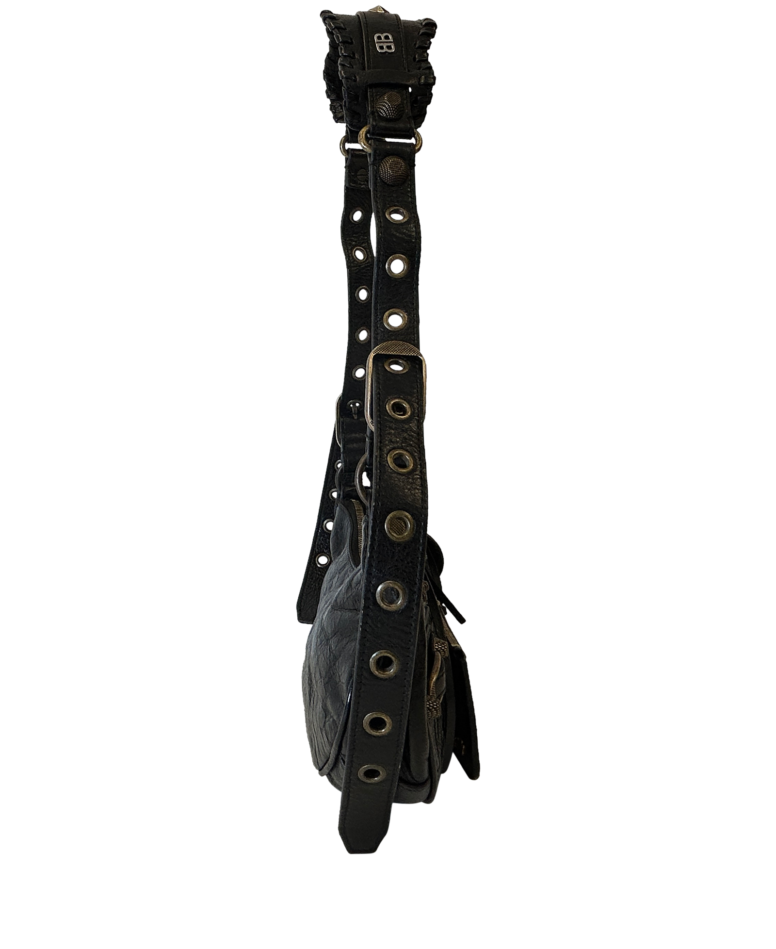 Le Cagole Pins, 990&euro;, Bolso, Negro, Animal - Piel, Vista lateral