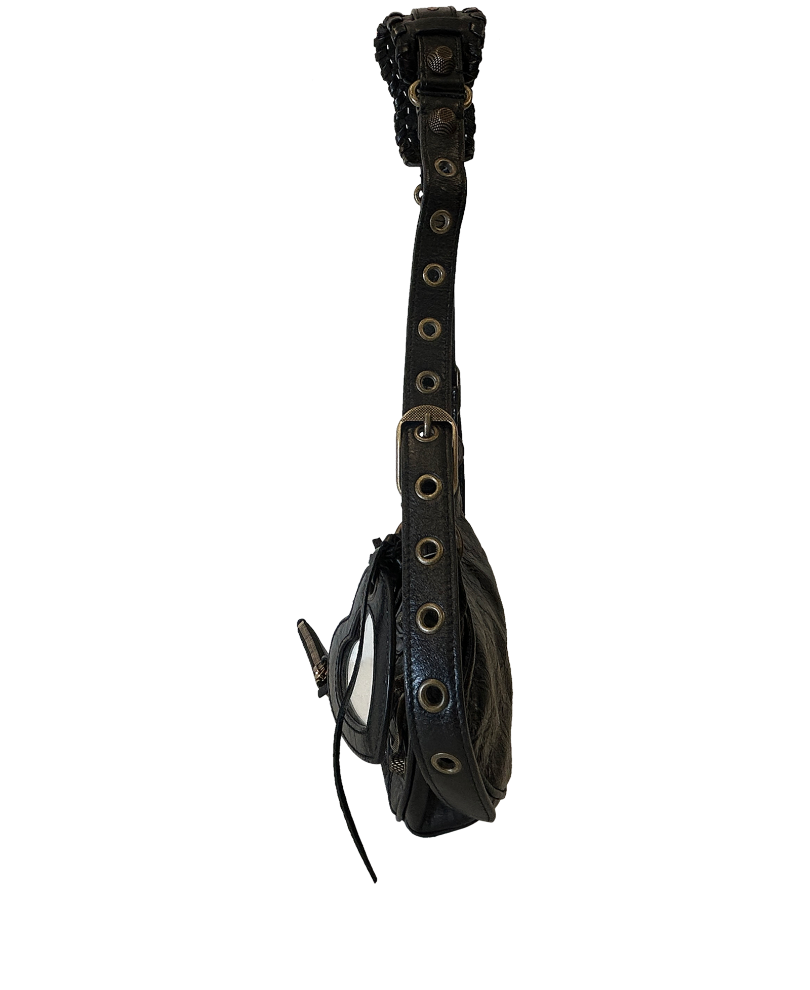 Le Cagole Pins, 990&euro;, Bolso, Negro, Animal - Piel, Vista inferior