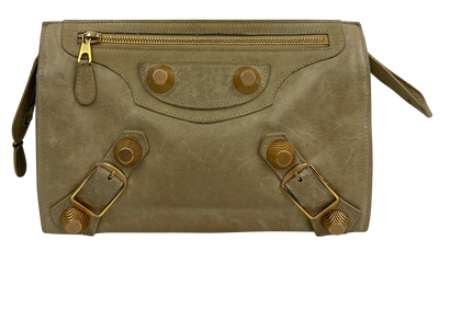 Clutch Organizador City, 390€, Bolso, Beige, Animal - Piel, Vista frontal