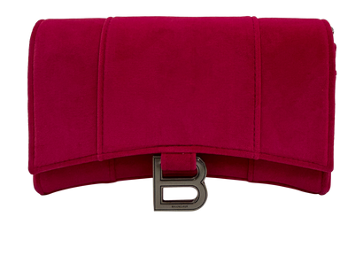 Hourglass Wallet Velvet, 890&euro;, Bolso, Rosa, Textil - Terciopelo, Vista frontal
