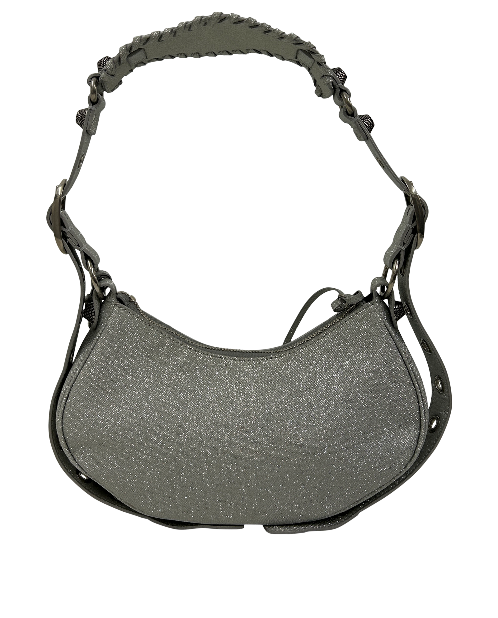 Le Cagole, 480&euro;, Bolso, Plata, Imitación - Piel sintética, Vista trasera