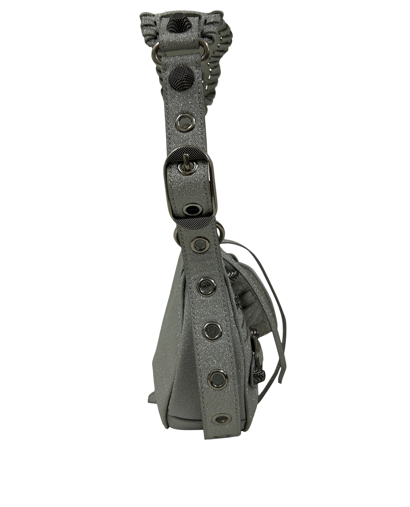 Le Cagole, 480&euro;, Bolso, Plata, Imitación - Piel sintética, Vista lateral