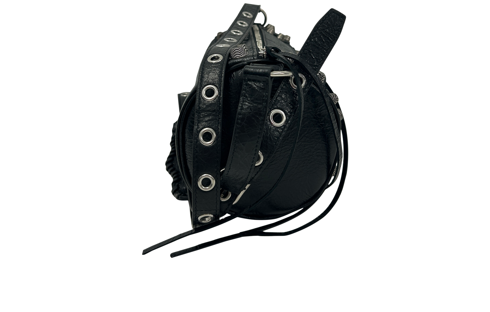 Le Cagole Circle, 1.100&euro;, Bolso, Negro, Animal - Piel, Vista lateral