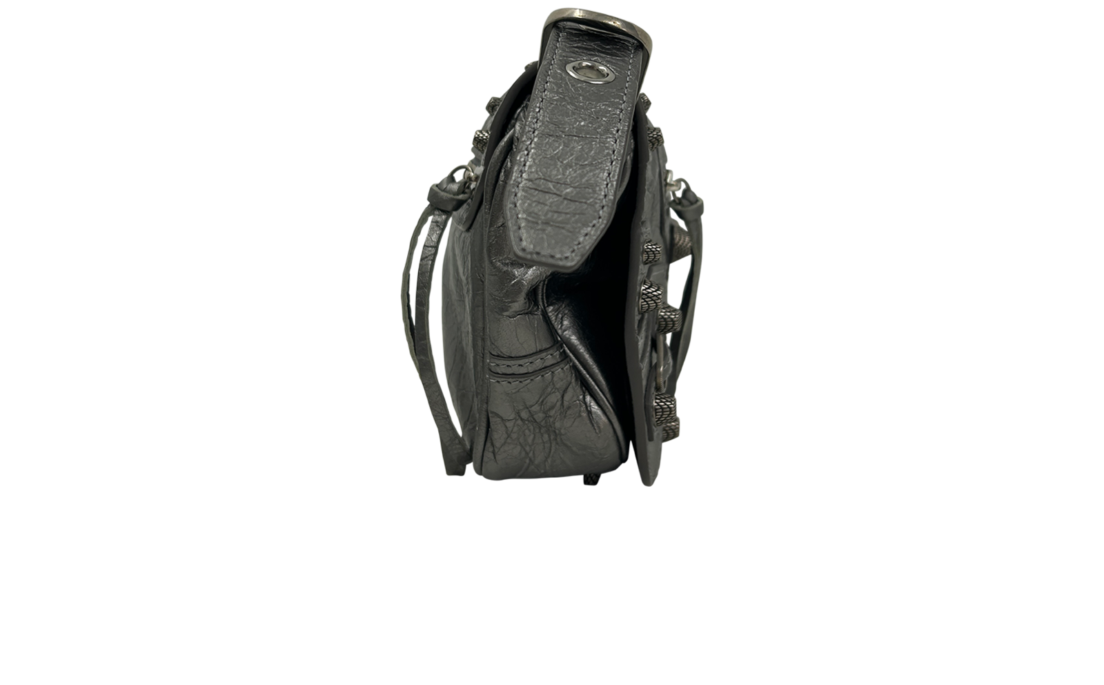 Le Cagole Sling, 890&euro;, Bolso, Gris, Animal - Piel, Vista lateral