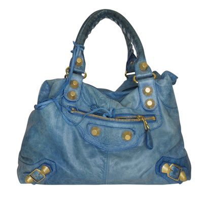 Giant City Bag, 275€, Bolso, Azul, Animal - Piel, Vista frontal
