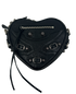 Le cagole heart mini, 950&euro;, Negro, Animal - Piel, Vista frontal