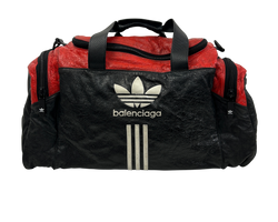 Bolso Fin De Semana X Adidas, Piel, Negro/Rojo,4