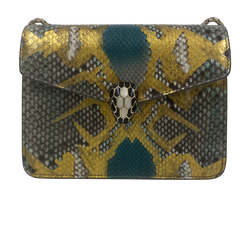 Serpenti Forever Crossbody,Piton,Verde/Amarillo,BX,CRD,DB,RAIN,5