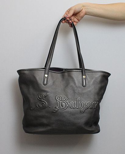 Tote S Bulgari, 285€, Gris, Animal - Piel, Vista frontal