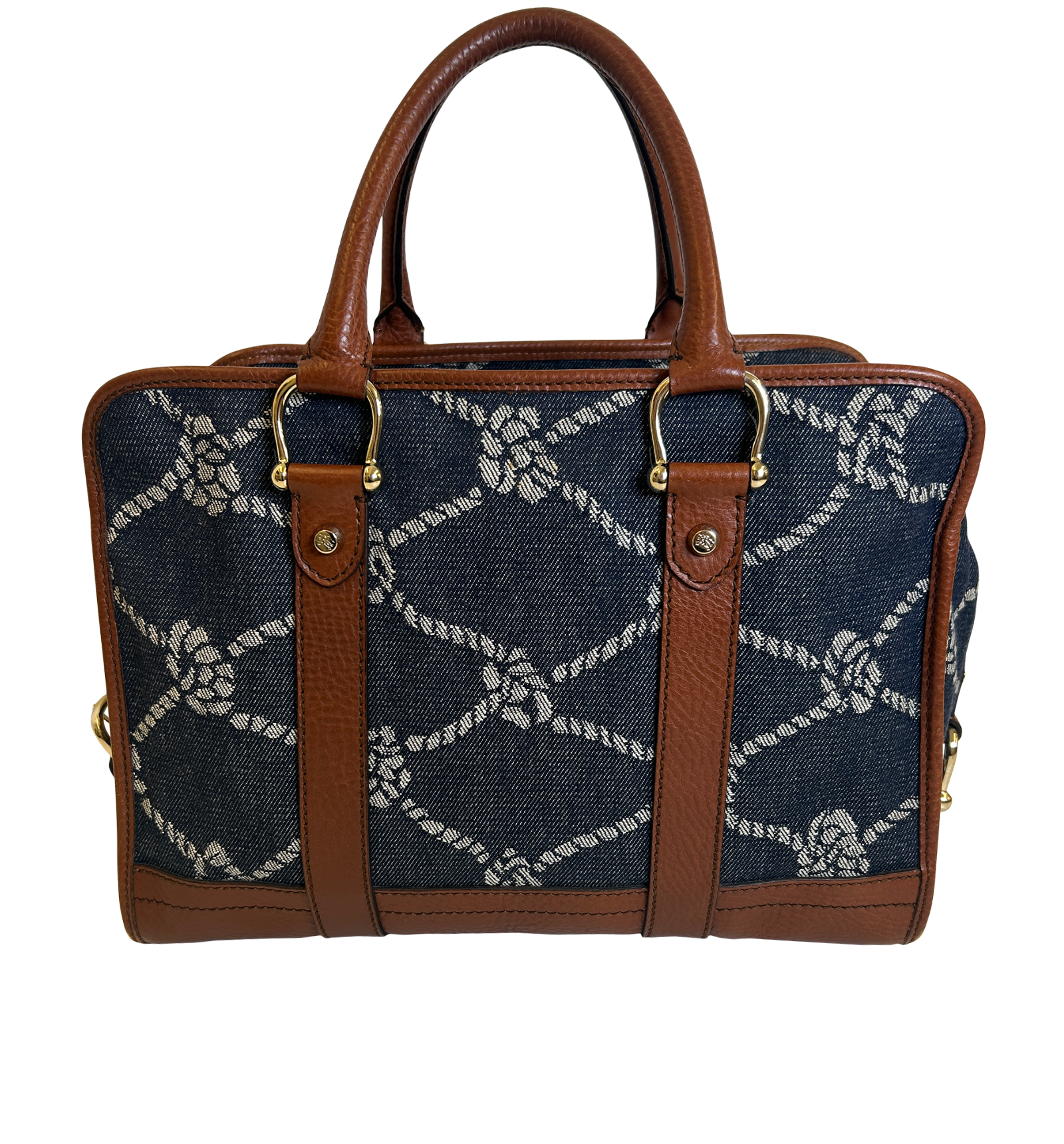 Tote Rope Denim, 390&euro;, Bolso, Azul/Marrón, Animal - Piel/Textil - Denim, Vista trasera