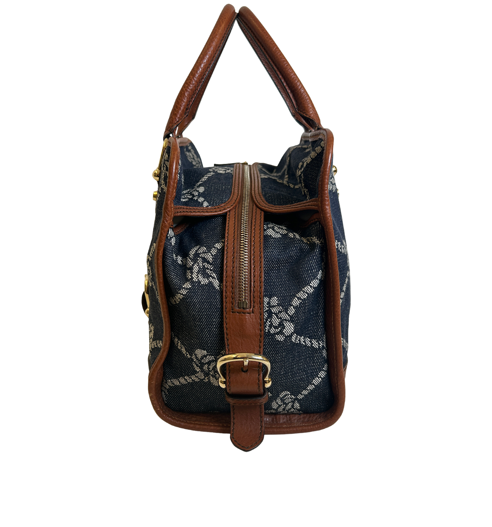 Tote Rope Denim, 390&euro;, Bolso, Azul/Marrón, Animal - Piel/Textil - Denim, Vista inferior
