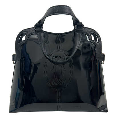 Marcello, 480&euro;, Bolso, Negro, Cuero - Charol, Vista frontal