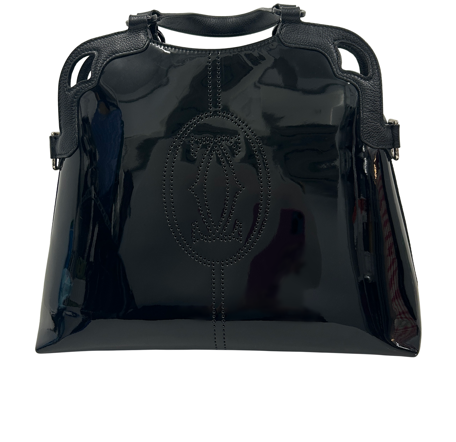 Marcello, 480&euro;, Bolso, Negro, Cuero - Charol, Vista trasera