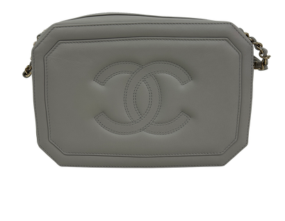Crossbody Octagonal, 2.070&euro;, Bolso, Gris, Animal - Piel, Vista frontal
