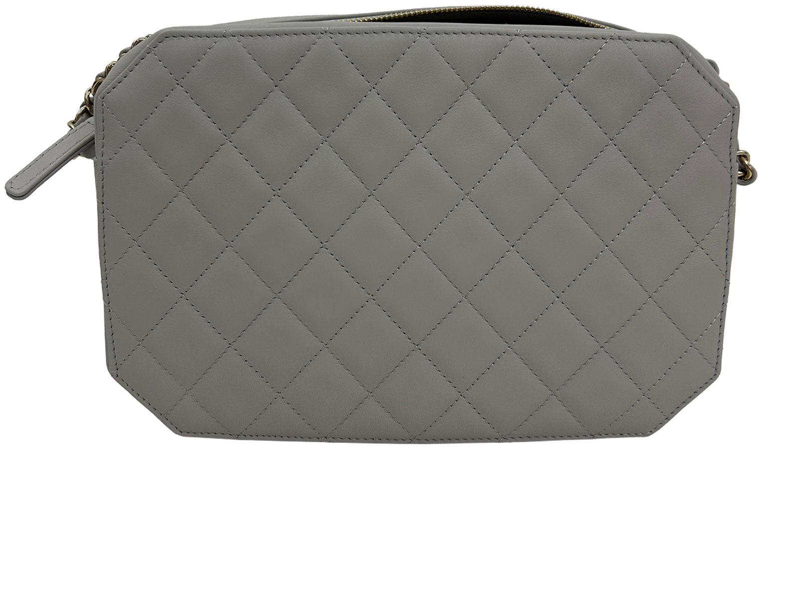 Crossbody Octagonal, 2.070&euro;, Bolso, Gris, Animal - Piel, Vista trasera