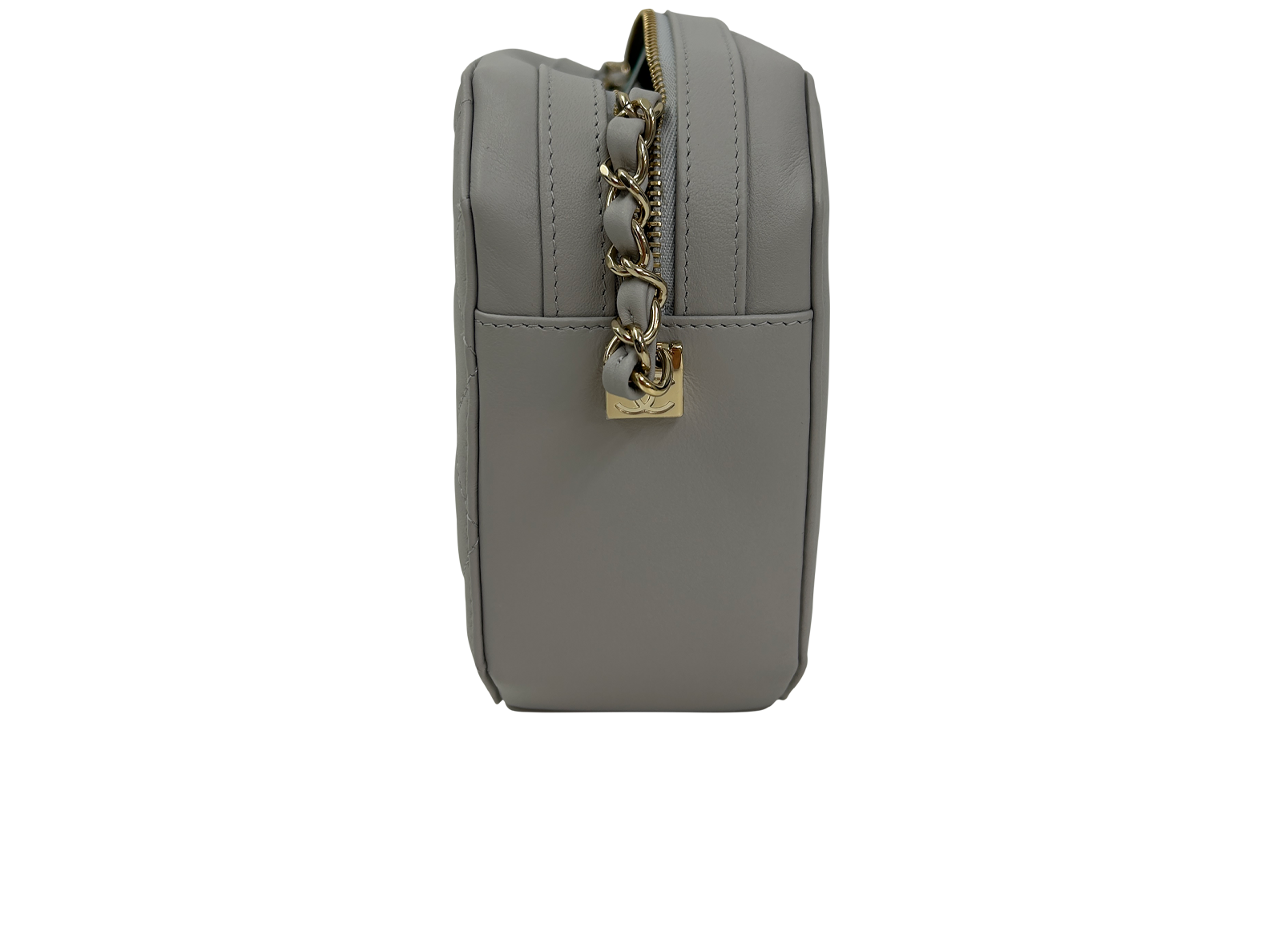 Crossbody Octagonal, 2.070&euro;, Bolso, Gris, Animal - Piel, Vista lateral