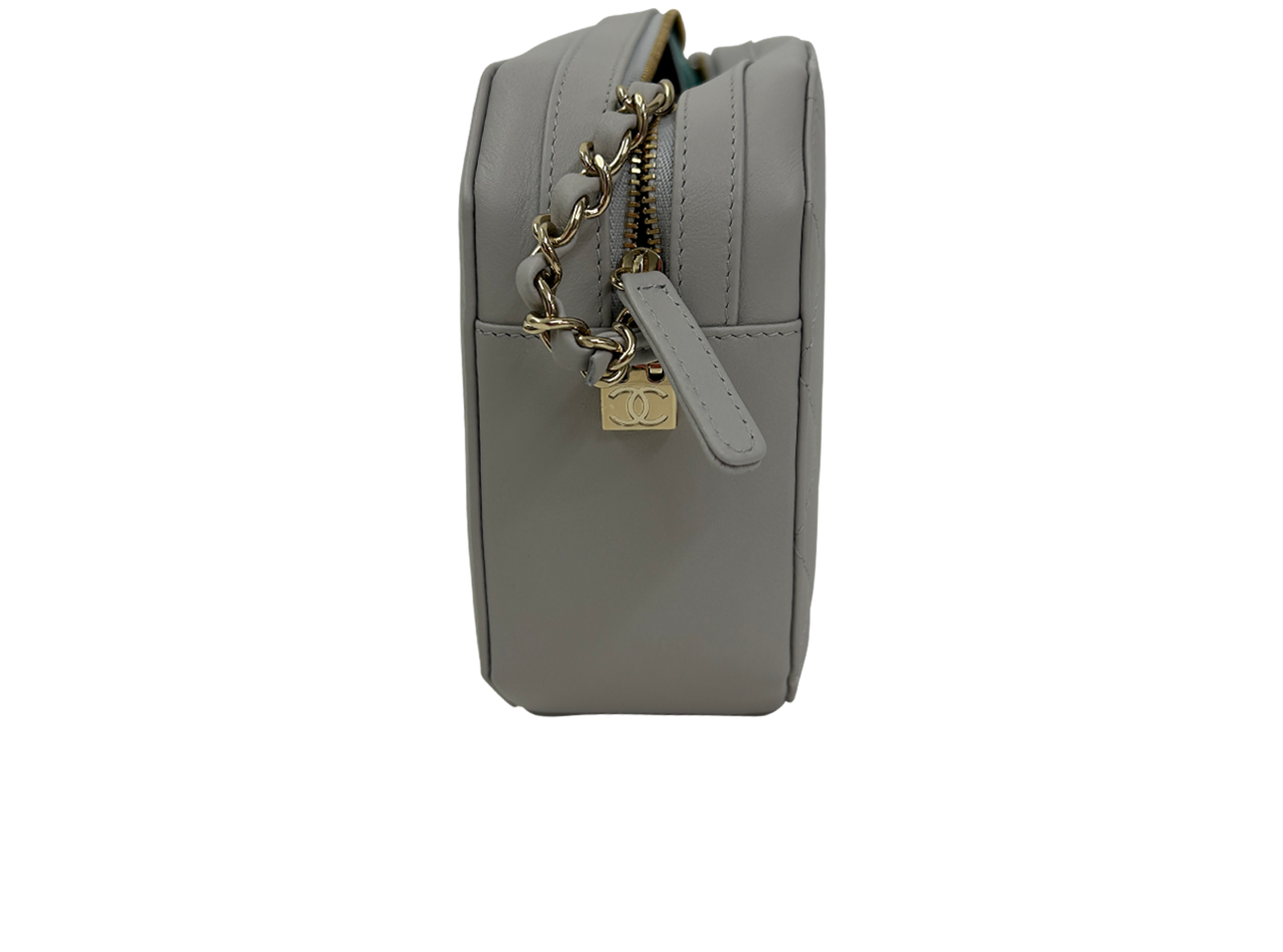 Crossbody Octagonal, 2.070&euro;, Bolso, Gris, Animal - Piel, Vista inferior