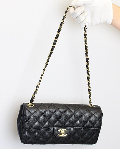 Vintage Classic Rectangular Bag, 1.800&euro;, Negro, Cuero - Caviar, Vista frontal