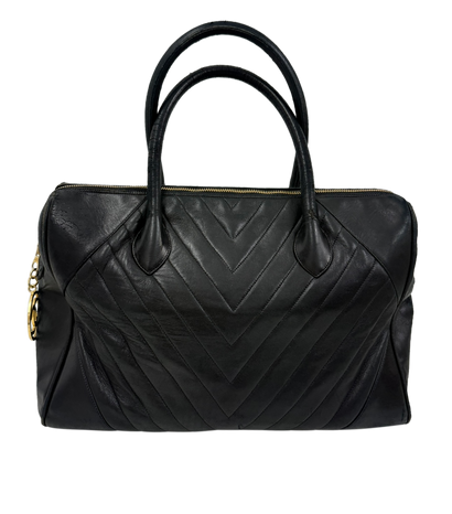 Tote Vintage, 540&euro;, Bolso, Negro, Animal - Piel, Vista frontal