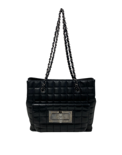 Choco Bar, Piel, Negro, Tote, 2, 9184506