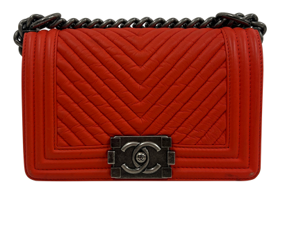 Boy Bag, 2.100€, Bolso, Naranja, Animal - Piel, Vista frontal