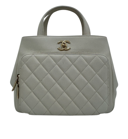 Cabas Affinity, 3.200€, Bolso, Blanco, Animal - Piel, Vista frontal