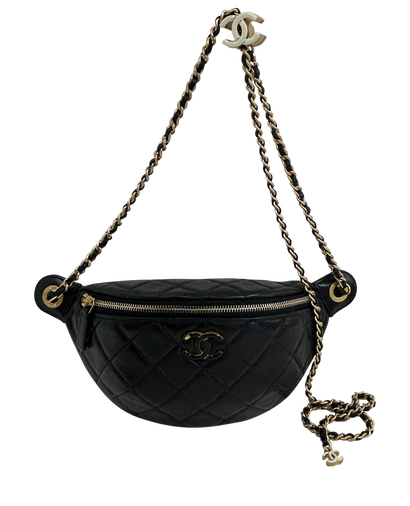 Chanel Riñonera, 2.700&euro;, Bolso, Negro, Animal - Piel, Vista frontal