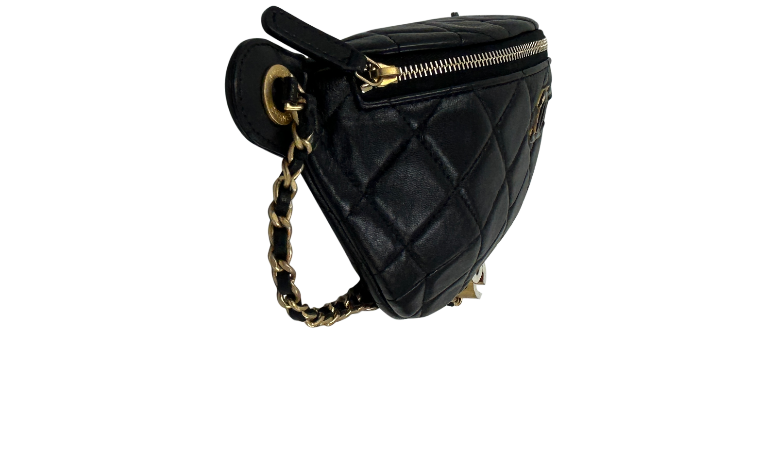 Chanel Riñonera, 2.700&euro;, Bolso, Negro, Animal - Piel, Vista lateral