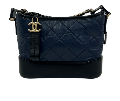 Gabrielle, 2.200&euro;, Bolso, Azul/Negro, Animal - Piel, Vista frontal