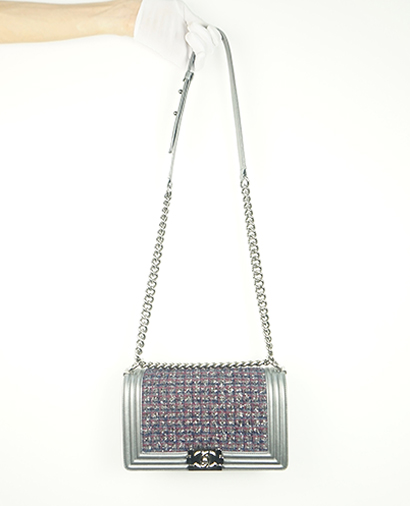 Boy Bag, 2.950&euro;, Gris, Lana - Tweed, Vista frontal