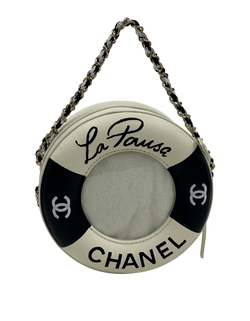 La Pausa Bag,Redondo,Piel,Blanco/Negro,27145045(2019),DB,4*