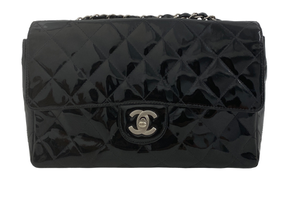 Single Flap Patent, 2.100&euro;, Bolso, Negro, Cuero - Charol, Vista frontal