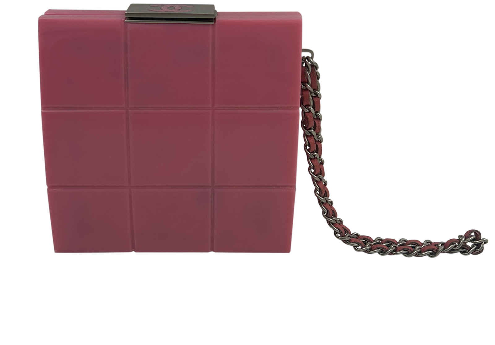 Lucite Box, 1.070&euro;, Bolso, Rosa, Tafetán - Acetato, Vista trasera