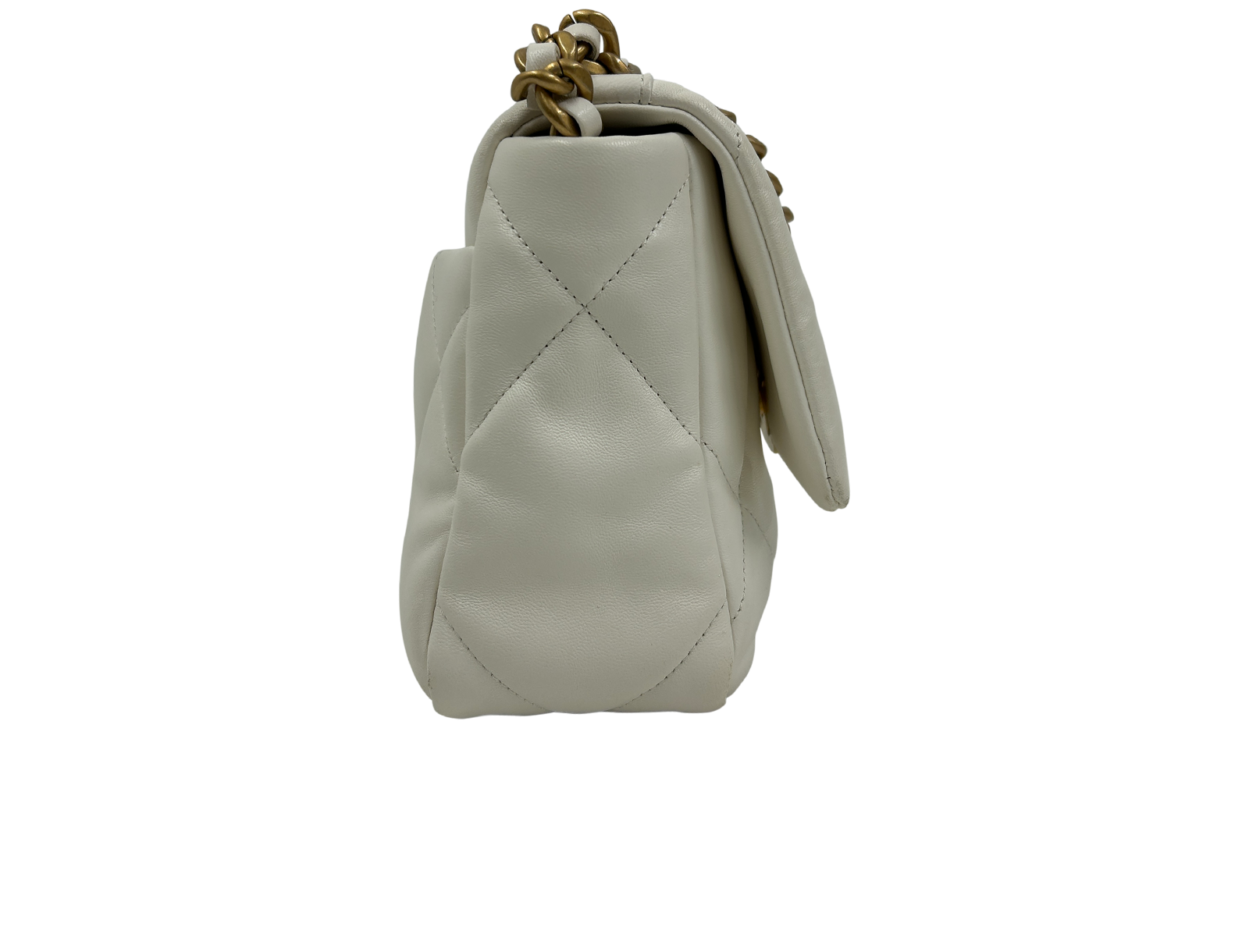 19 Bag, 3.990&euro;, Bolso, Blanco, Animal - Piel, Vista lateral