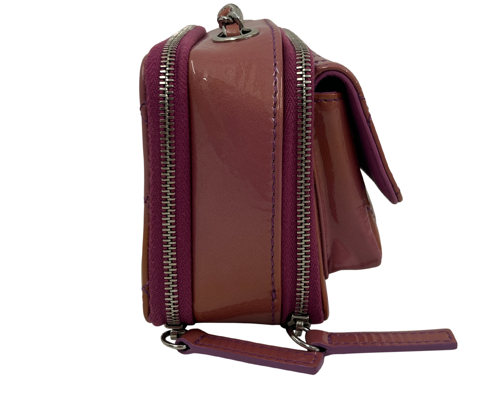 Pocket Box, 1.600&euro;, Bolso, Rosa, Cuero - Charol, Vista lateral